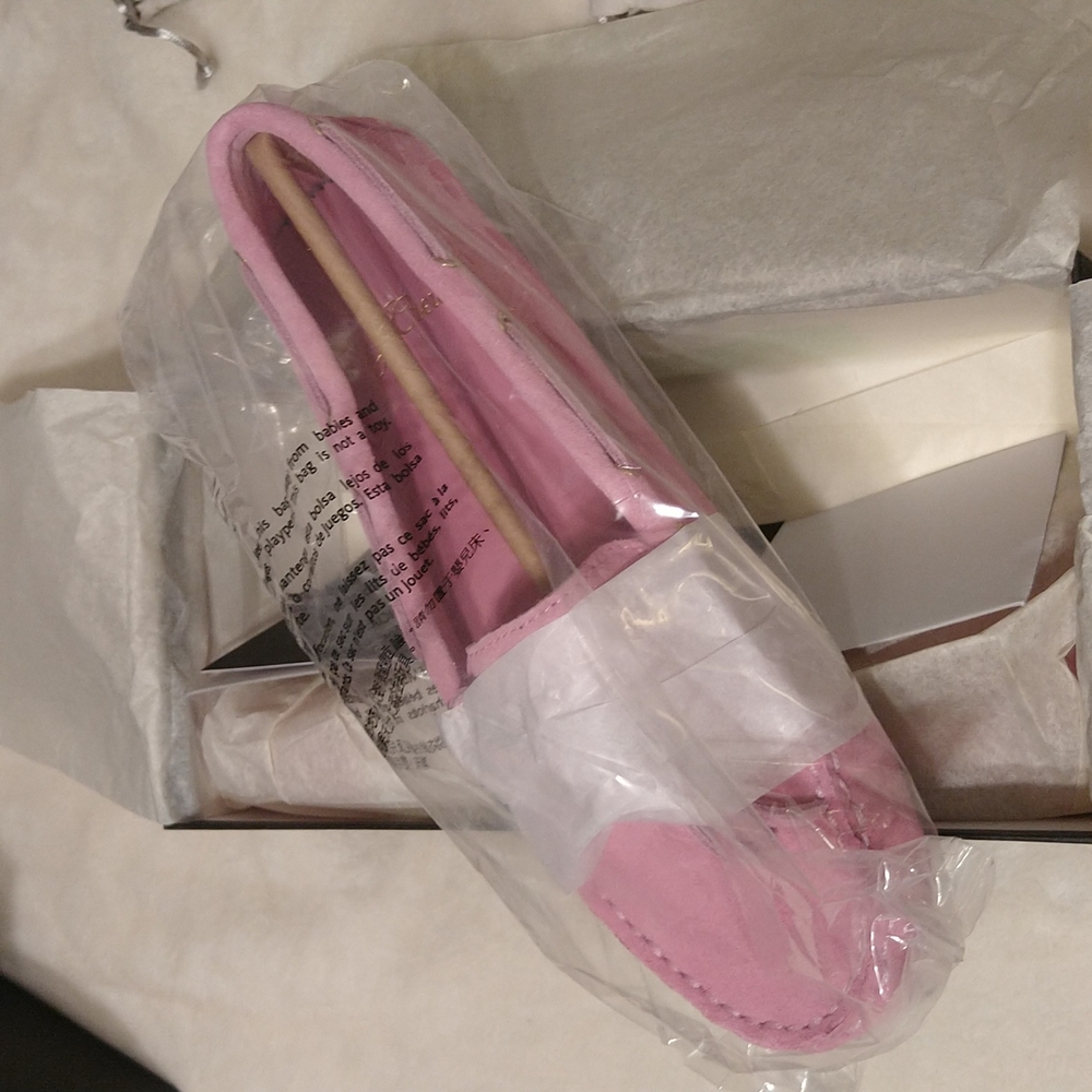 J Crew Driving Suede Moccasins Loafer Pink Size 8 New in Box - Picture 6 of 7